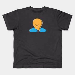 Cute smart book bulb illustration Kids T-Shirt